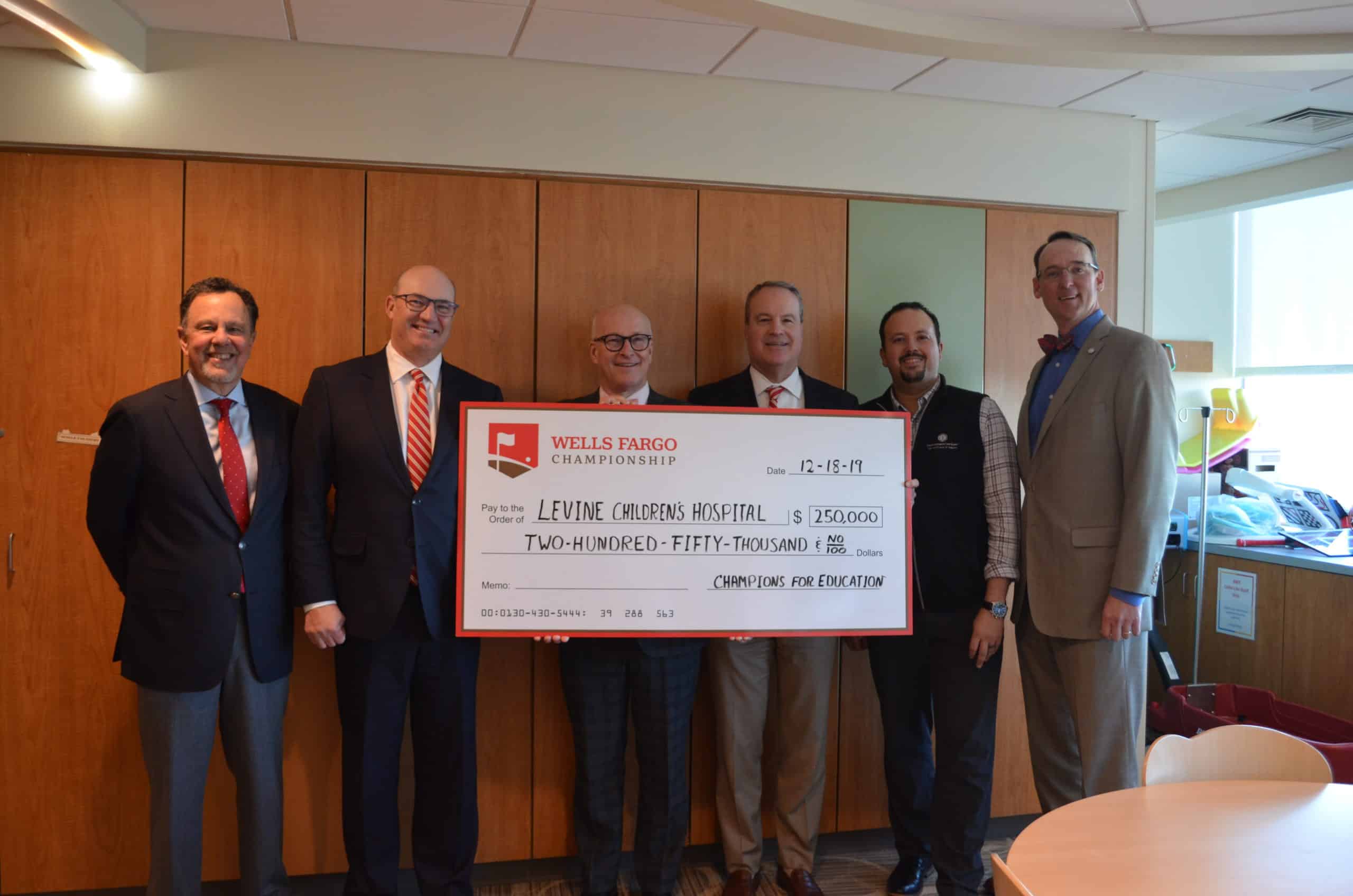Featured image for “Levine Children’s receives $250K from Wells Fargo Championship”