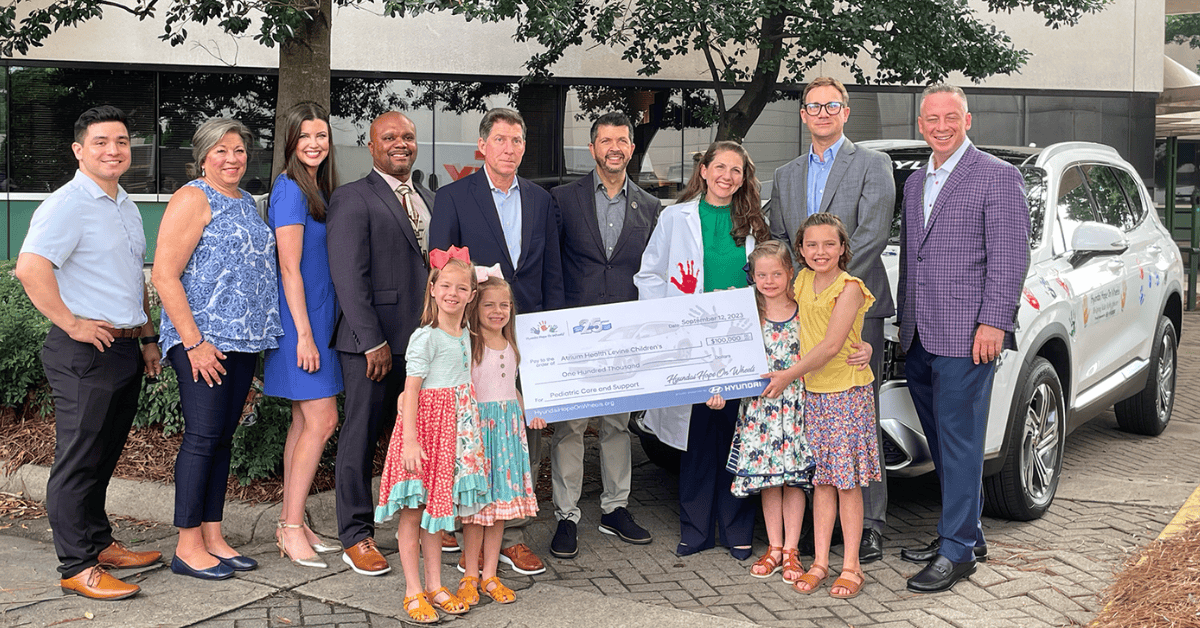 Featured image for “Hyundai Hope On Wheels Awards $100,000 Impact Grant to Atrium Health Levine Children’s”